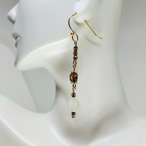 Glass beaded earrings -Handmade (NEW) - Picture 1 of 5